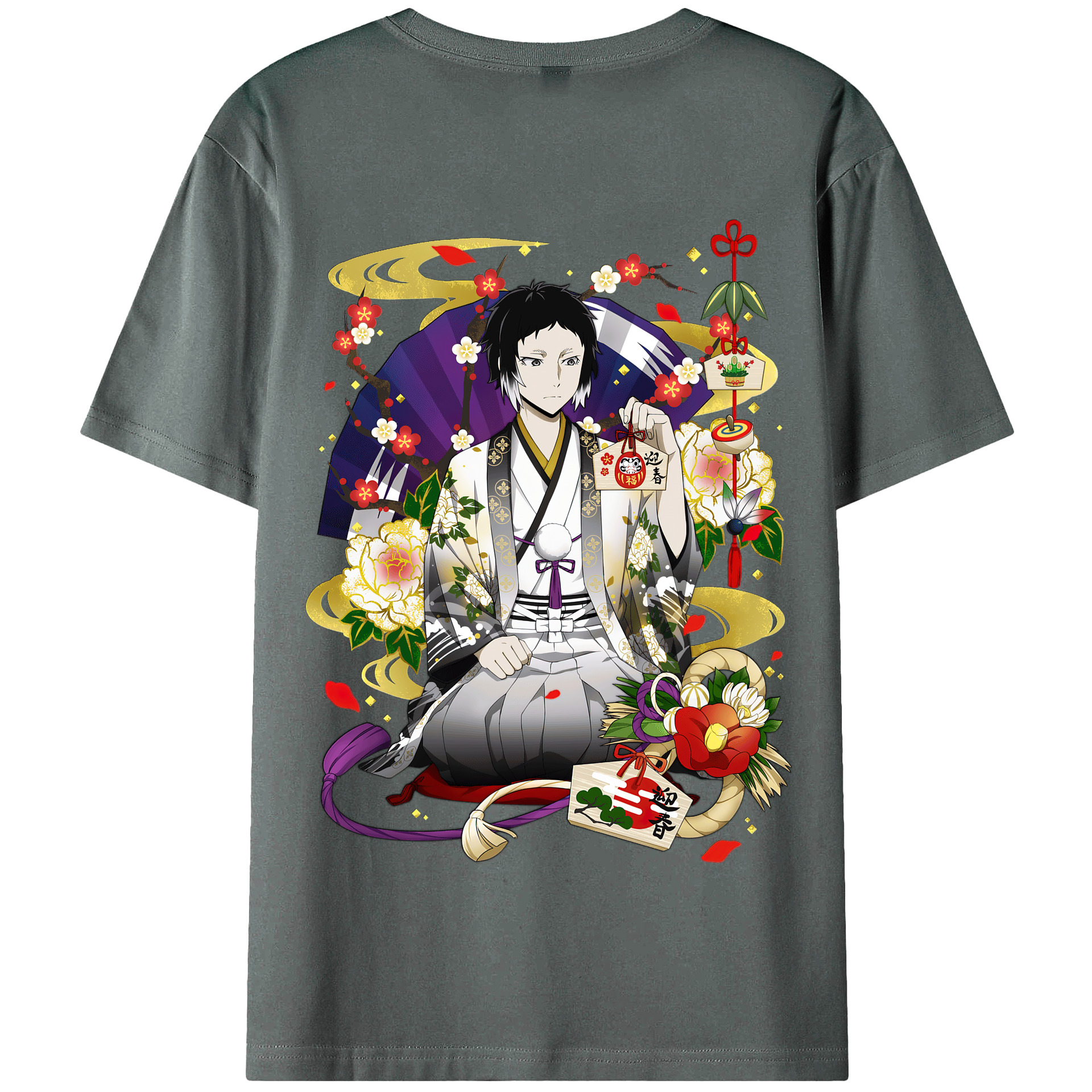 （画像用） 文豪ストレイドッグス Bungo Stray Dogs 綿100％半袖Tシャツ（背面プリント）